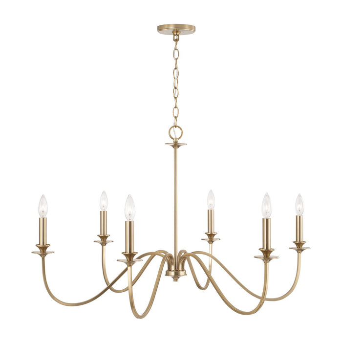 Capital Lighting - AA1029MA - Six Light Chandelier - Weston - Matte Brass