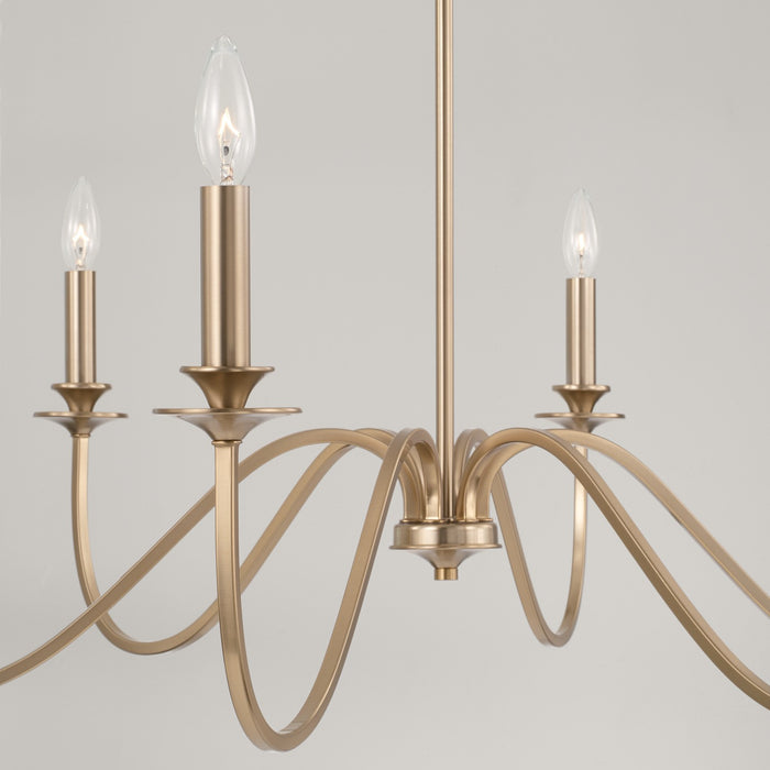 Capital Lighting - AA1029MA - Six Light Chandelier - Weston - Matte Brass
