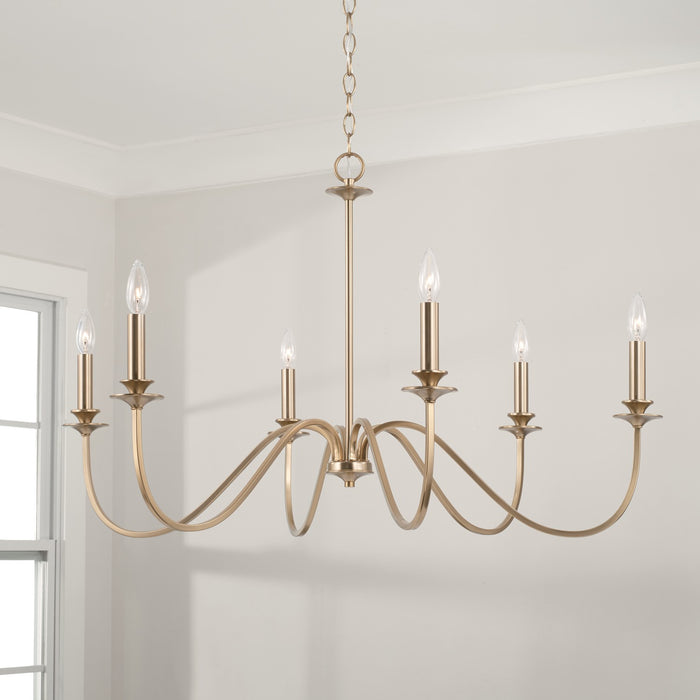 Capital Lighting - AA1029MA - Six Light Chandelier - Weston - Matte Brass