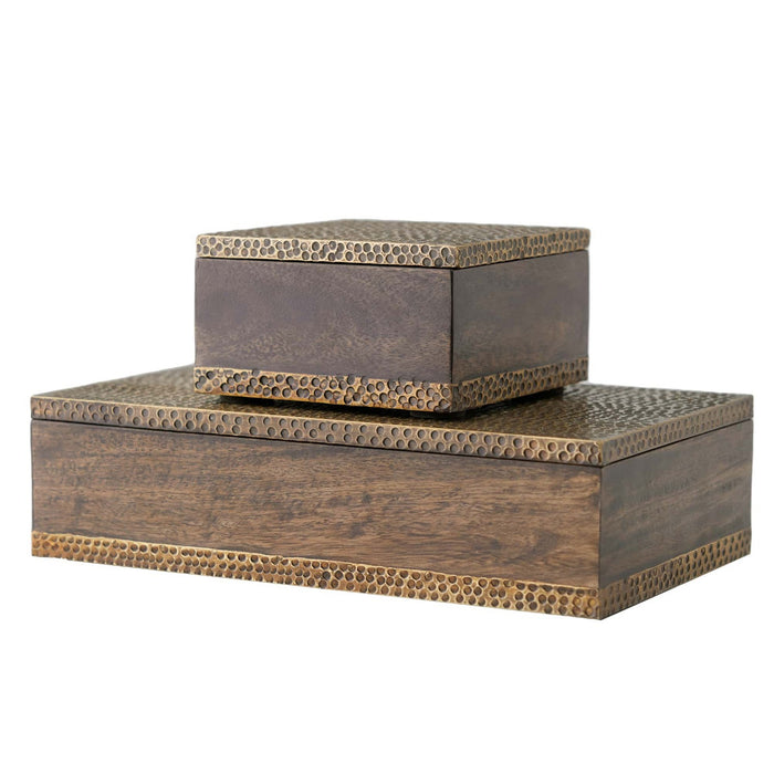 Arteriors - ARI03 - Boxes, Set of 2 - Turney - Dark Walnut