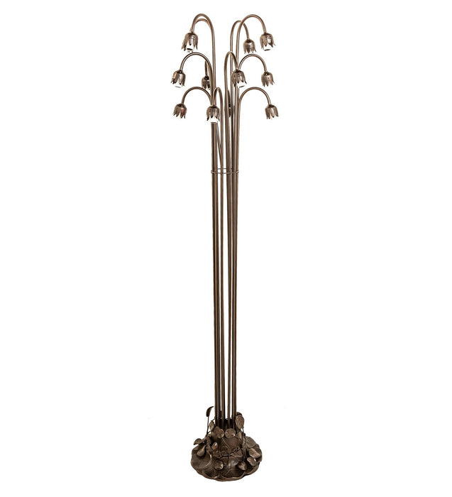 Meyda Tiffany - 185080 - 12 Light Floor Lamp - Seafoam/Cranberry - Mahogany Bronze
