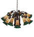 Meyda Tiffany - 251604 - 12 Light Chandelier - Stained Glass Pond Lily - Mahogany Bronze