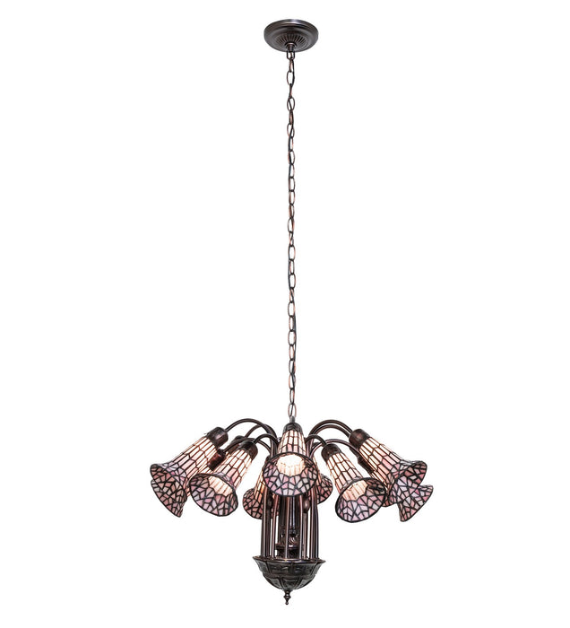 Meyda Tiffany - 251607 - 12 Light Chandelier - Stained Glass Pond Lily - Mahogany Bronze