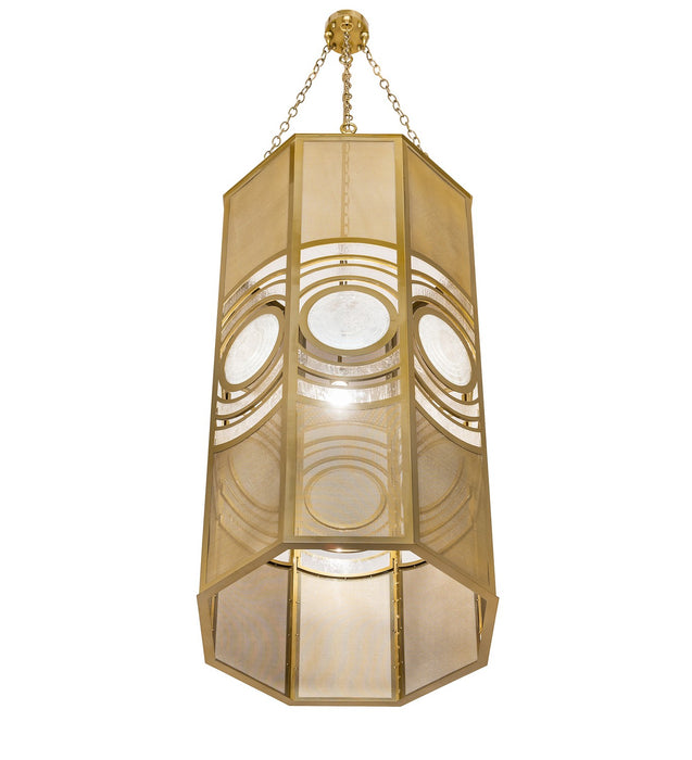 Meyda Tiffany - 258068 - LED Pendant - Lighthouse - Buttered Brass