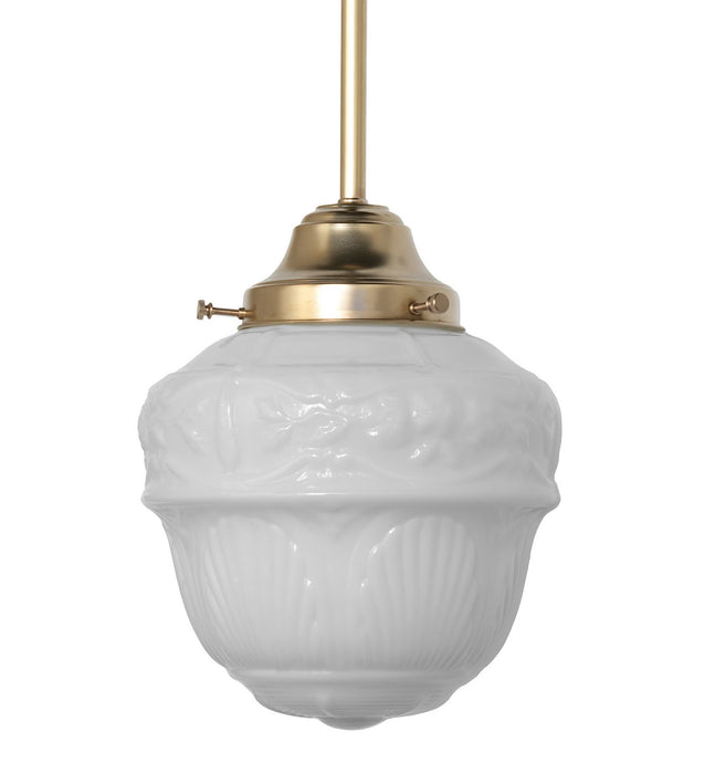 Meyda Tiffany - 264245 - One Light Pendant - Revival Schoolhouse - Natural Brass