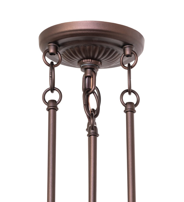 Meyda Tiffany - 266889 - Three Light Semi-Flushmount Hardware - Mahogany Bronze - Mahogany Bronze