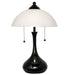 Meyda Tiffany - 267243 - Two Light Table Lamp - Metro Frosty - Black Metal