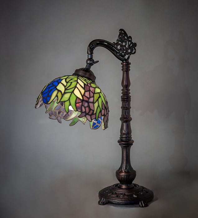 Meyda Tiffany - 46564 - One Light Desk Lamp - Tiffany Honey Locust - Mahogany Bronze