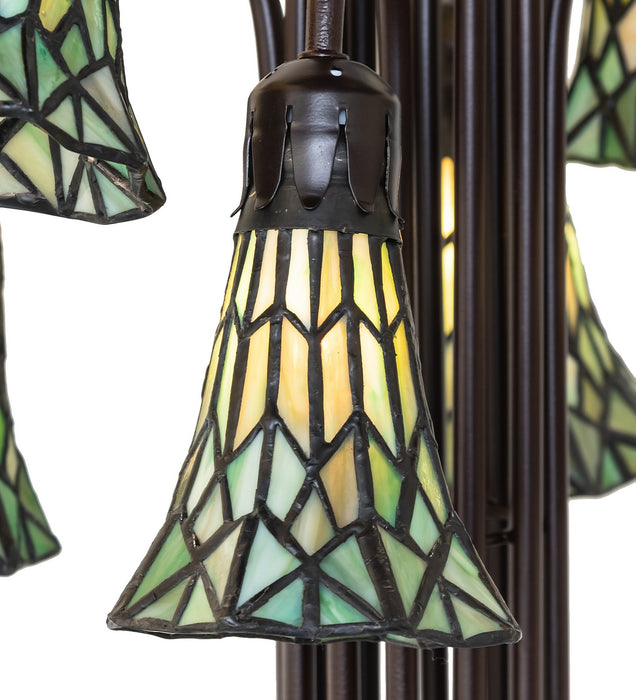 Meyda Tiffany - 251701 - 12 Light Floor Lamp - Stained Glass Pond Lily - Mahogany Bronze
