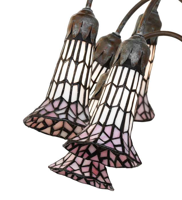 Meyda Tiffany - 262128 - 12 Light Floor Lamp - Stained Glass Pond Lily - Bronze