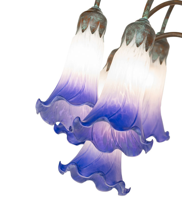 Meyda Tiffany - 262131 - 12 Light Floor Lamp - Blue/White - Bronze