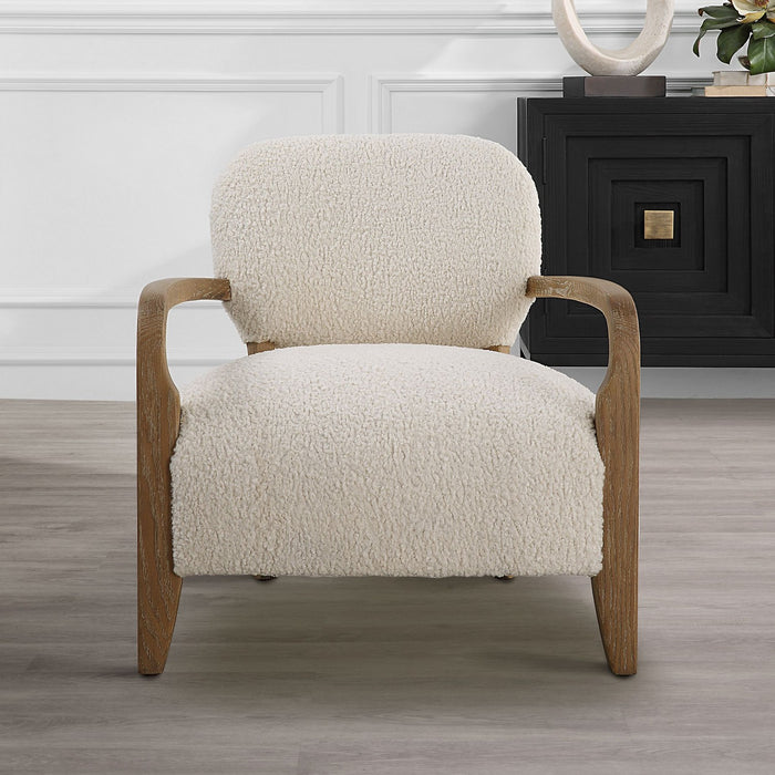 Uttermost - 23772 - Accent Chair - Telluride - Solid Oak Tapered
