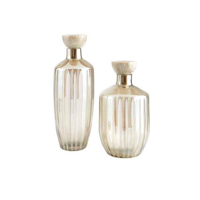 Arteriors - ARI11 - Decanters, Set of 2 - Arielle - Smoke Luster