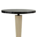 Arteriors - FAI03 - Drink Table - Valari - Black Marble/Ivory Leather//Bronze