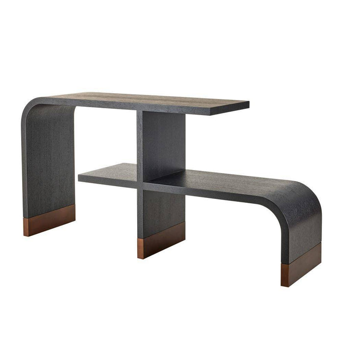 Arteriors - FGS01 - Etagere - Wyngate - Ebony Oak Veneer/Antique Brass