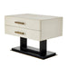 Arteriors - FII01 - Side Table - Tatro - Ivory Leather/Ebony Oak/Antique Brass
