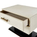 Arteriors - FII01 - Side Table - Tatro - Ivory Leather/Ebony Oak/Antique Brass
