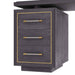 Arteriors - FKI03 - Desk - Wixom - Ebony Oak/Antique Brass/Graphite Leather