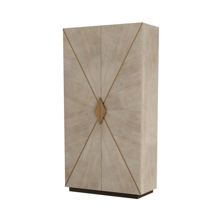 Arteriors - FNS04 - Cabinet - Tidwell - Smoke Oak Veneer/Antique Brass