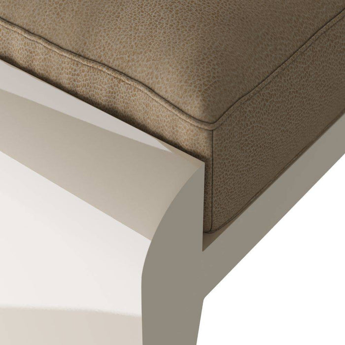 Arteriors - FOS02 - Ottoman - Alanna - Sand Vegan Leather