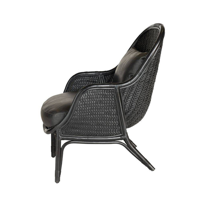 Arteriors - FRS07 - Lounge Chair - Bonnie - Noir Vegan Leather
