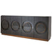 Arteriors - FZS04 - Credenza - Tudor - Ebony Oak Veneer/Black Lacquer/Antique Brass