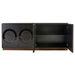 Arteriors - FZS04 - Credenza - Tudor - Ebony Oak Veneer/Black Lacquer/Antique Brass