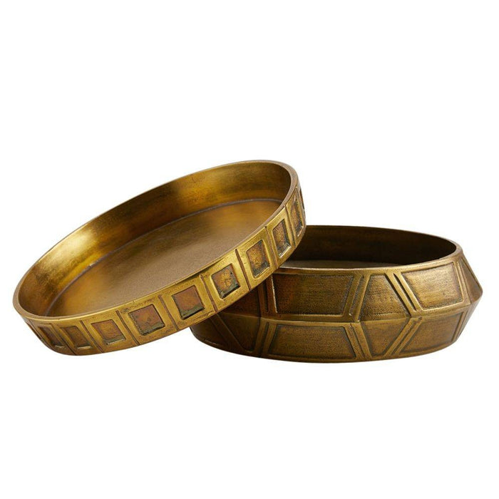 Arteriors - GKAYI01 - Centerpiece, Set of 2 - Millenia - Antique Brass