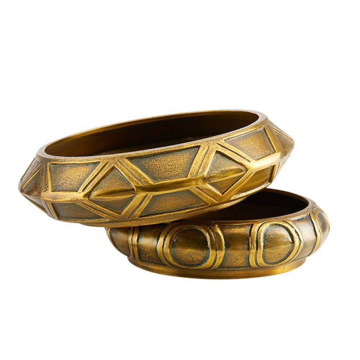 Arteriors - GKAYI02 - Centerpiece, Set of 2 - Millenia - Antique Brass