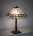 Meyda Tiffany - 258723 - Two Light Table Lamp - Diamond Band Mission - Mahogany Bronze