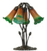 Meyda Tiffany - 262215 - Five Light Table Lamp - Amber/Green - Mahogany Bronze