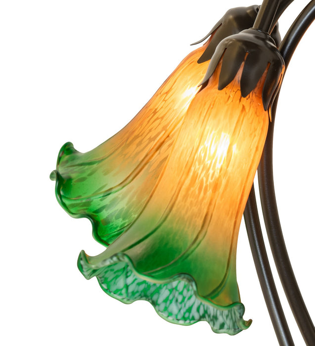 Meyda Tiffany - 262215 - Five Light Table Lamp - Amber/Green - Mahogany Bronze