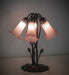 Meyda Tiffany - 262216 - Five Light Table Lamp - Pink - Mahogany Bronze