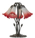 Meyda Tiffany - 262217 - Five Light Table Lamp - Pink/White - Mahogany Bronze