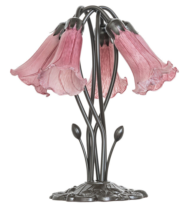 Meyda Tiffany - 262224 - Five Light Table Lamp - Lavender - Mahogany Bronze