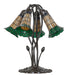 Meyda Tiffany - 262228 - Five Light Table Lamp - Stained Glass Pond Lily - Mahogany Bronze