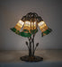 Meyda Tiffany - 262228 - Five Light Table Lamp - Stained Glass Pond Lily - Mahogany Bronze