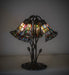 Meyda Tiffany - 262234 - Five Light Table Lamp - Stained Glass Pond Lily - Mahogany Bronze