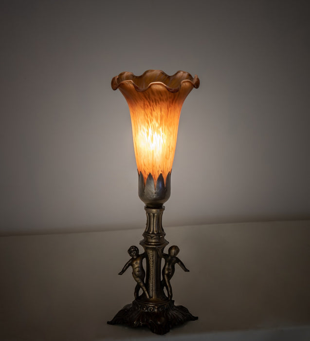 Meyda Tiffany - 262933 - One Light Mini Lamp - Amber - Antique Brass