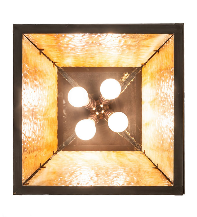 Meyda Tiffany - 264665 - Four Light Pendant - Stillwater - Craftsman Brown