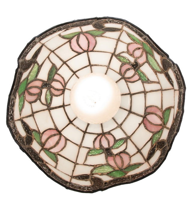 Meyda Tiffany - 265566 - One Light Mini Pendant - Roseborder - Mahogany Bronze