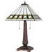 Meyda Tiffany - 268327 - Two Light Table Lamp - Diamond Band Mission - Mahogany Bronze