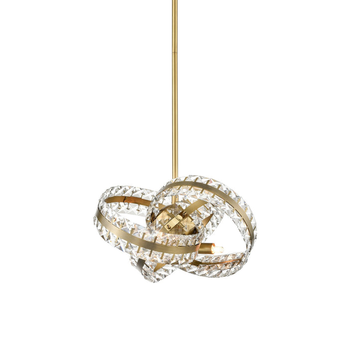 Zeev Lighting - P30095-3-AGB - Three Light Pendant - Knot - Aged Brass