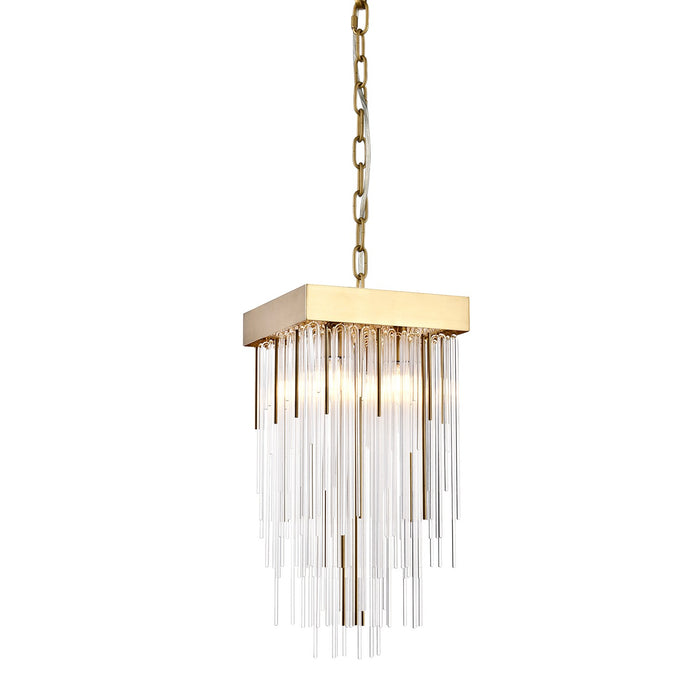 Zeev Lighting - P30107-4-AGB - Four Light Pendant - Waterfall - Aged Brass
