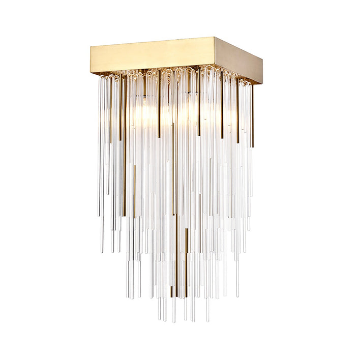 Zeev Lighting - P30107-4-AGB - Four Light Pendant - Waterfall - Aged Brass