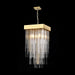 Zeev Lighting - P30107-4-AGB - Four Light Pendant - Waterfall - Aged Brass