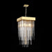 Zeev Lighting - P30107-4-AGB - Four Light Pendant - Waterfall - Aged Brass