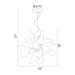 Zeev Lighting - P30115-6-MBK+MW - Six Light Pendant - Blossom - Matte Black w/Matte White
