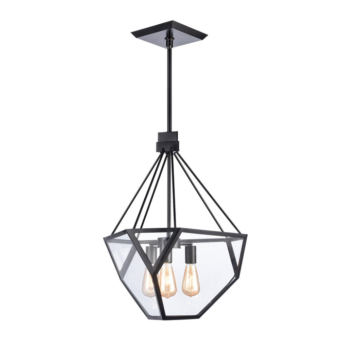 Zeev Lighting - CD10029-3-SBB - Three Light Chandelier - Moonbow - Satin Brushed Black