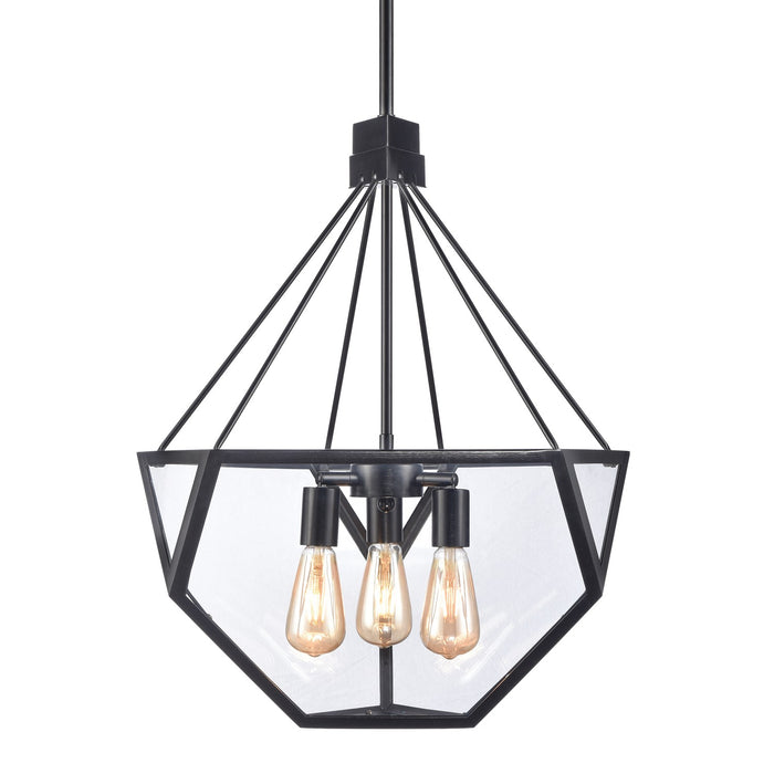 Zeev Lighting - CD10029-3-SBB - Three Light Chandelier - Moonbow - Satin Brushed Black